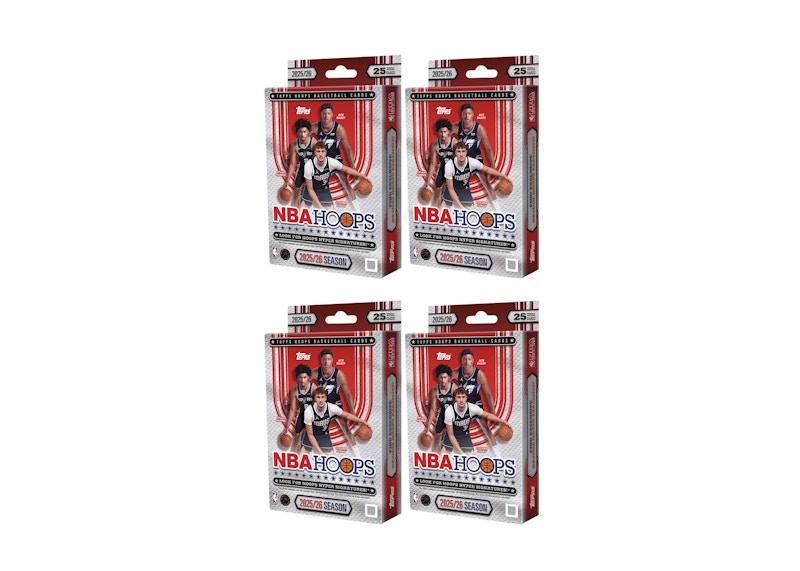 2026 Topps NBA Hoops - Scatola da basket, confezione da 4