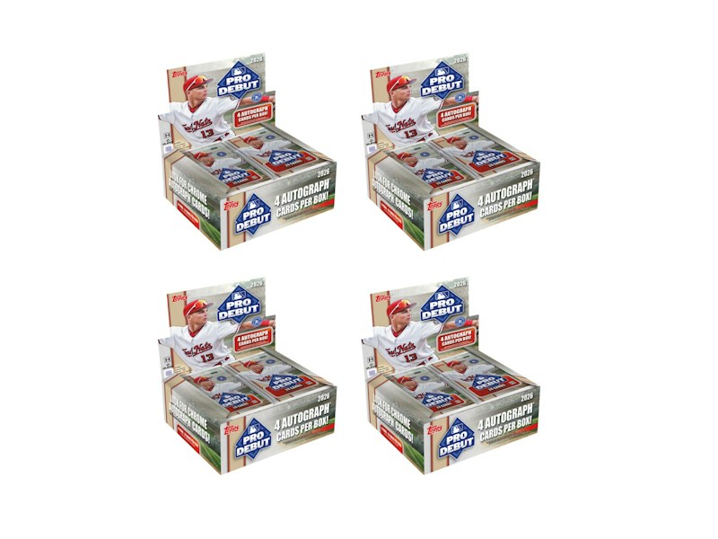 Topps Pro Debut Baseball Hobbybox 2026, 4-teilige Packung
