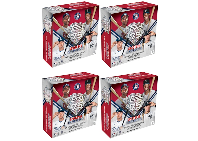 2026 Topps Series 1 - Mega Box da baseball, confezione da 4