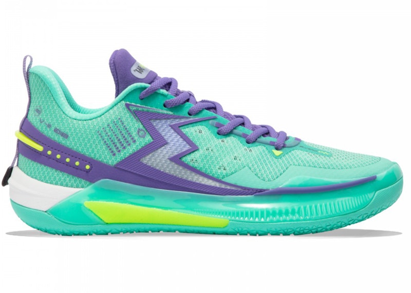 Pre-owned 361 Degrees Men's Big3 5.0 Quick Ignite Sneakers In Aqua/purple/green