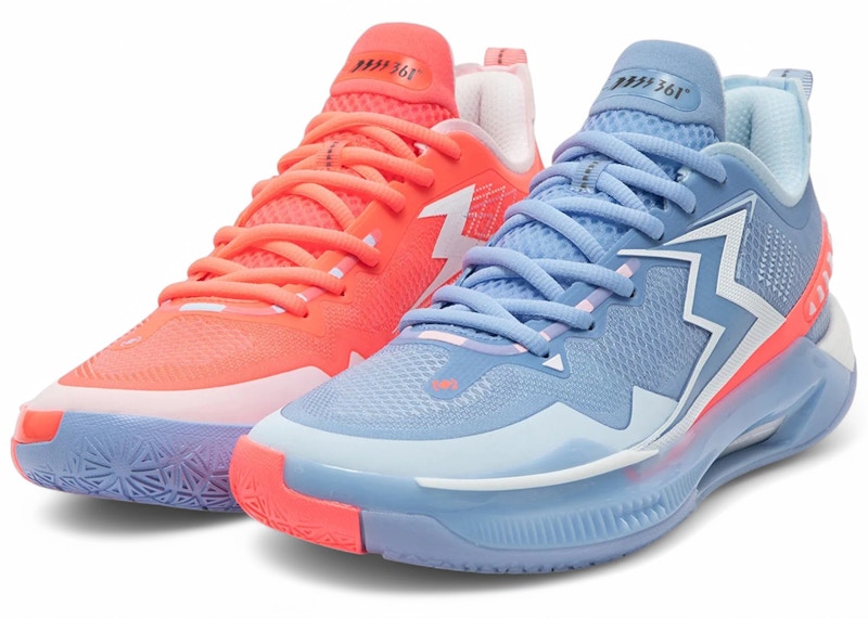 Pre-owned 361 Degrees Men's  Big3 5.0 Quick Pro Reverse Sneakers In Blue/pink