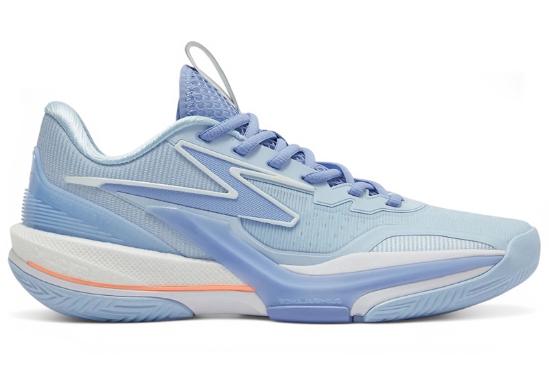 Pre-owned 361 Degrees Men's Big3 6.0 Ocean Descent Sneakers In Light Blue/white/orange