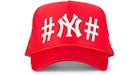 40 New York #NY# Trucker Hat Red