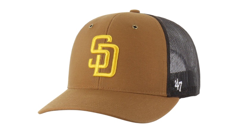 カーハート✖︎47ブランド　キャップ　帽子　San Diego Padres 47 Brand x Carhartt MLB San Diego Padres Trucker Cap Brown
