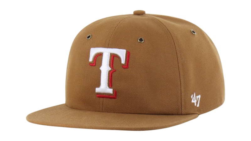 47 Brand x Carhartt MLB Texas Rangers Captain Rl Relaxed Fit Cap Brown