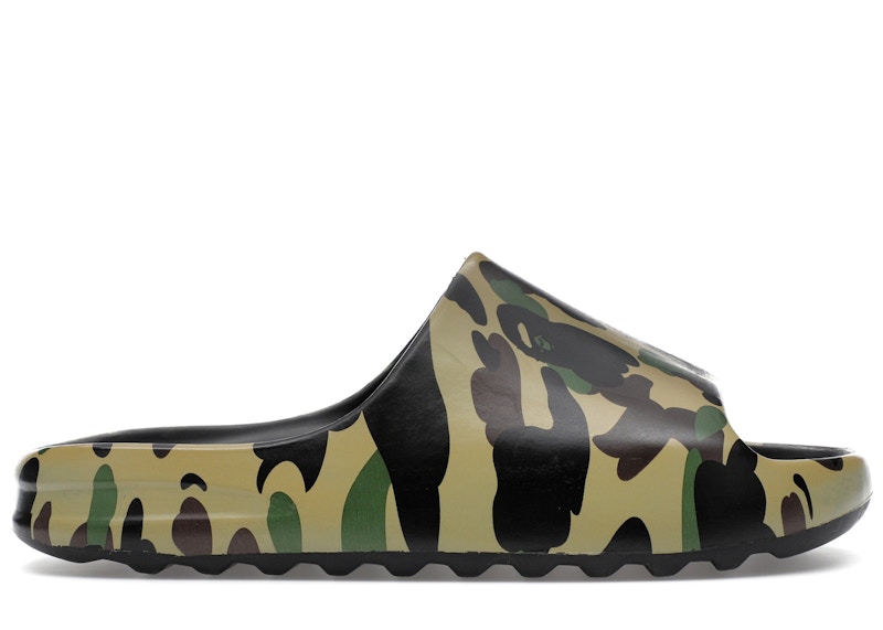 A BATHING APE 1ST CAMO SLIDE SANDALS 黄 8 A Bathing Ape 1st Camo Slide Yellow Men's - 1K20-191-013-YEL