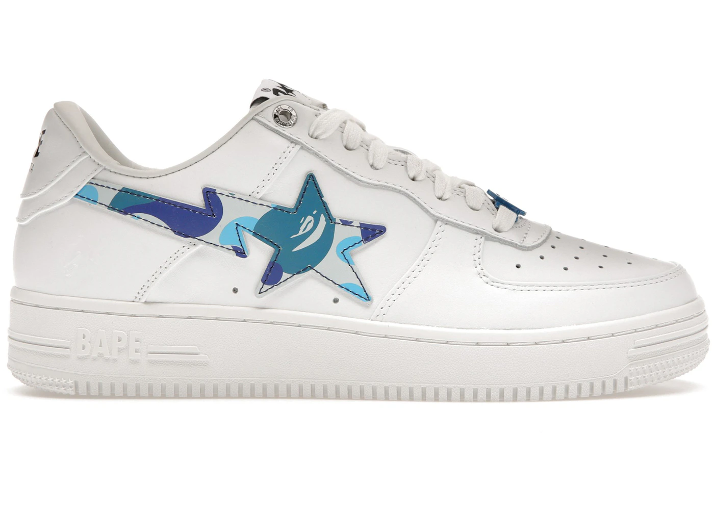 A Bathing Ape Bape Sta Low ABC Camo White Blue (2022) Men's