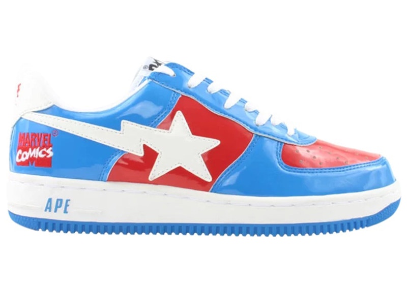 A Bathing Ape Bape Sta Low Marvel Comics Captain America Men's - 804 - US