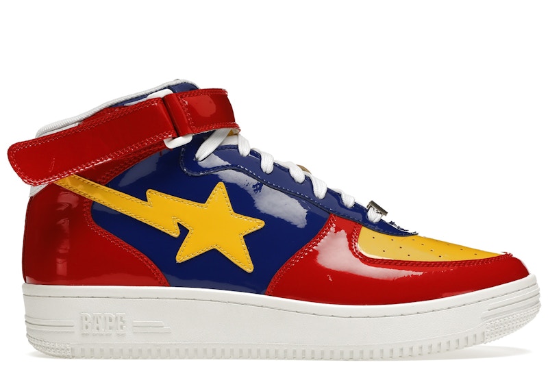 A Bathing Ape Bape Sta Mid Red Yellow Blue (2020) メンズ ...