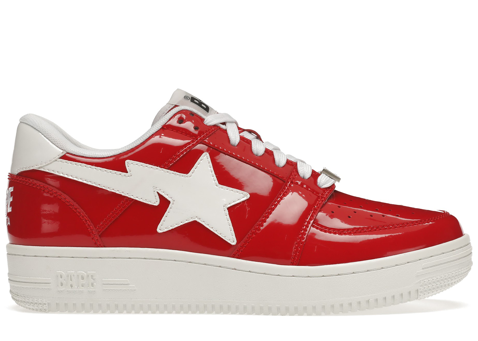 A Bathing Ape Bape Sta Low Patent Red