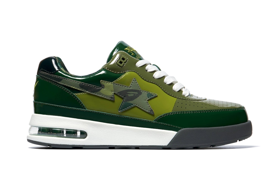 Pre-owned Bape A Bathing Ape  Road Sta Patent Leather Green (2022) In Green/dark Green/white