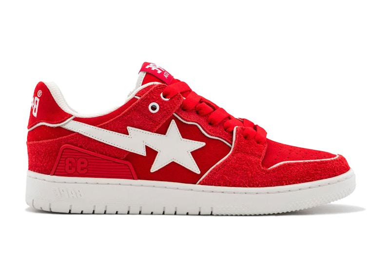 Men's A Bathing Ape Bape SK8 Sta #2 M2 Sneakers in Red