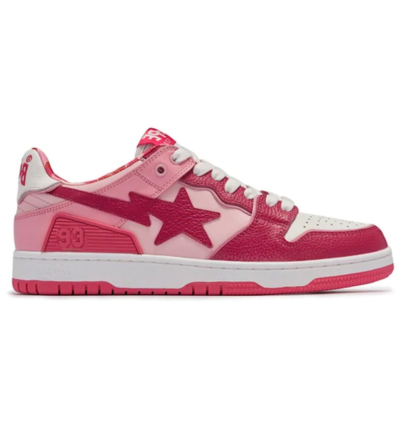 HOT Bape Shoes Bapesta Pink Camo A Bathing Ape Bape SK8