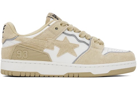A Bathing Ape Bape SK8 Sta Beige Suede Men's 1J80-191-057-BEI
