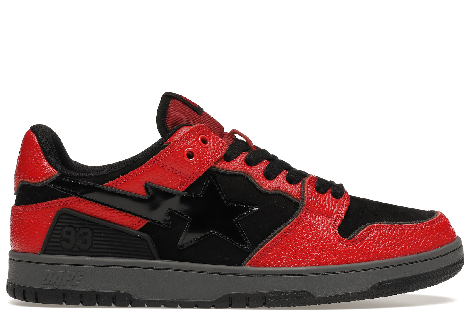 A Bathing Ape Bape SK8 Sta Red Black Hombre - 001FWH801003_RED_A 