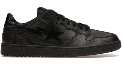 A Bathing Ape Bape SK8 Sta Triple White Patent Leather Sta Logo Men's ...