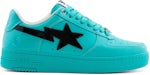 A Bathing Ape Bape Sta #1 en cuir verni bleu turquoise et noir