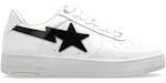 A Bathing Ape Bape Sta #1 en cuir verni blanc et noir