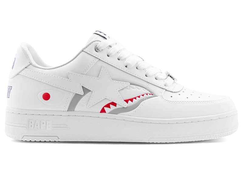 A Bathing Ape Bape Sta #3 Shark White Men's - 1M30-191-303/1M30
