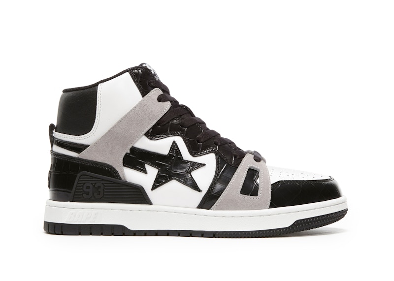 A Bathing Ape Bape Sta 93 Hi Black Light Grey Men's