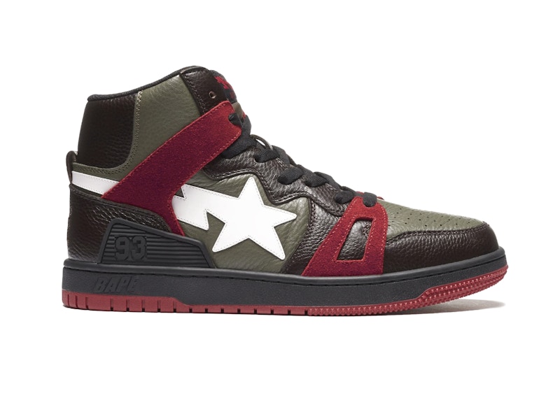 A Bathing Ape Bape Sta 93 Hi Khaki Green Men's - 1H20191032 - US