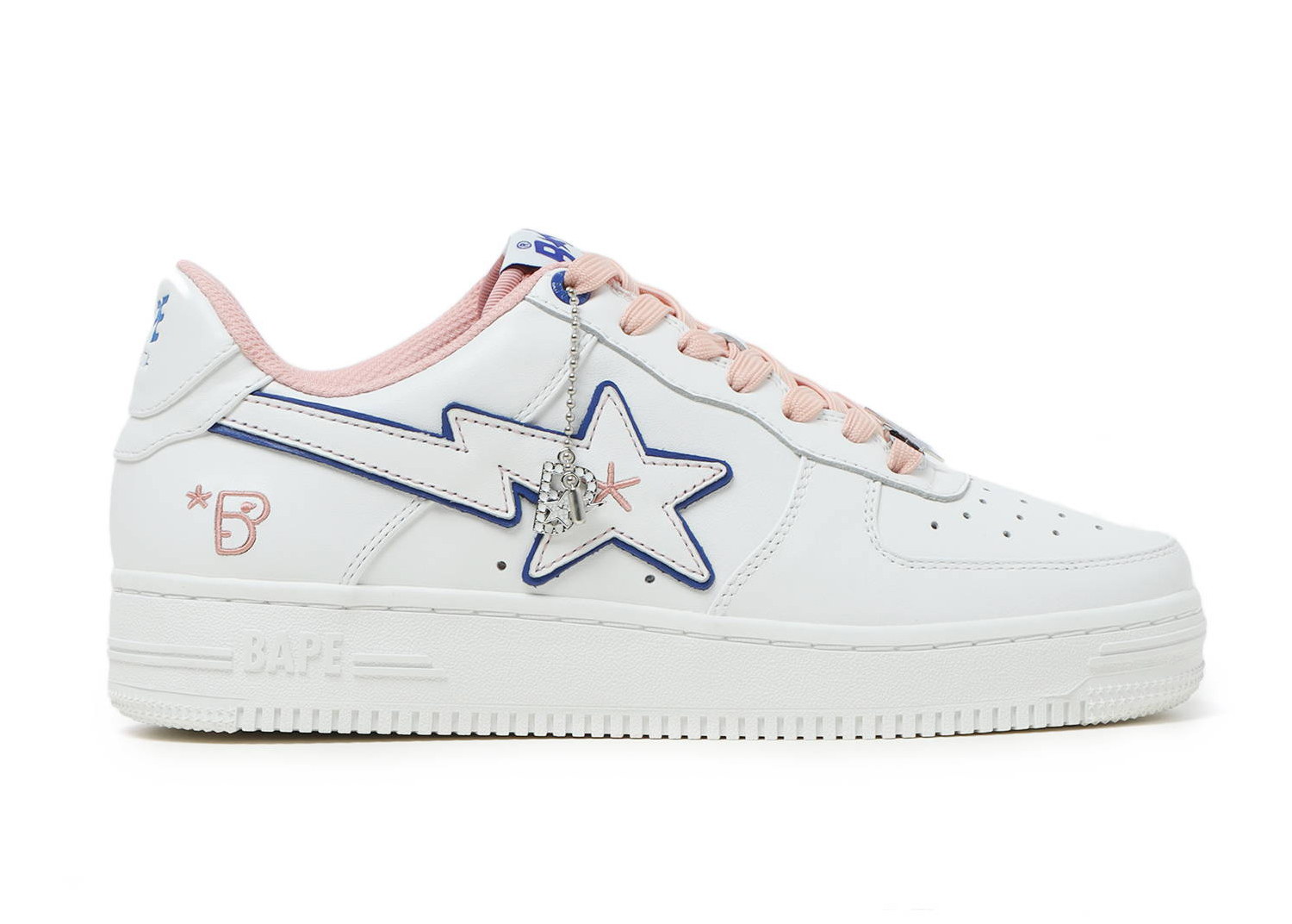 A Bathing Ape Bape Sta BAPY White Pink (Women's) - BPYSNSN0061C - US