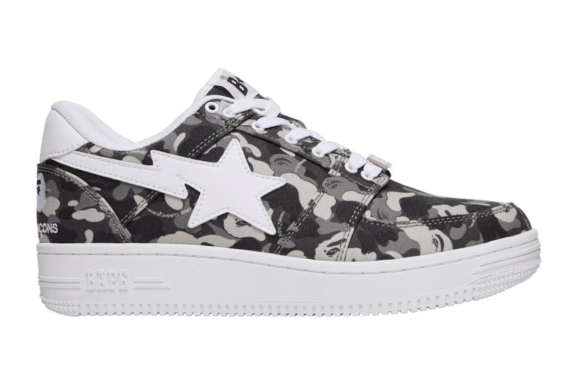 Pre-owned Bape A Bathing Ape  Sta Comme Des Garcons White Camo In Black/white