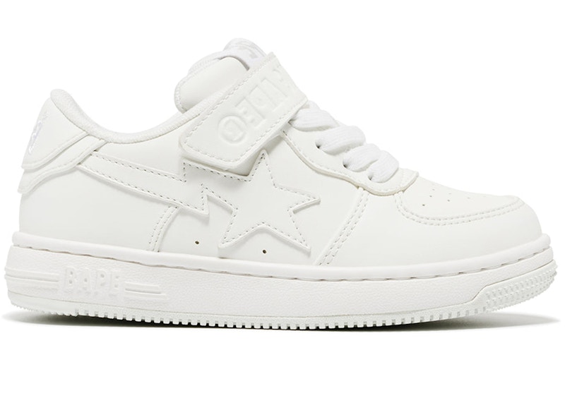 A Bathing Ape Bape Sta Low #1 Triple White (PS) Men's - 1J70