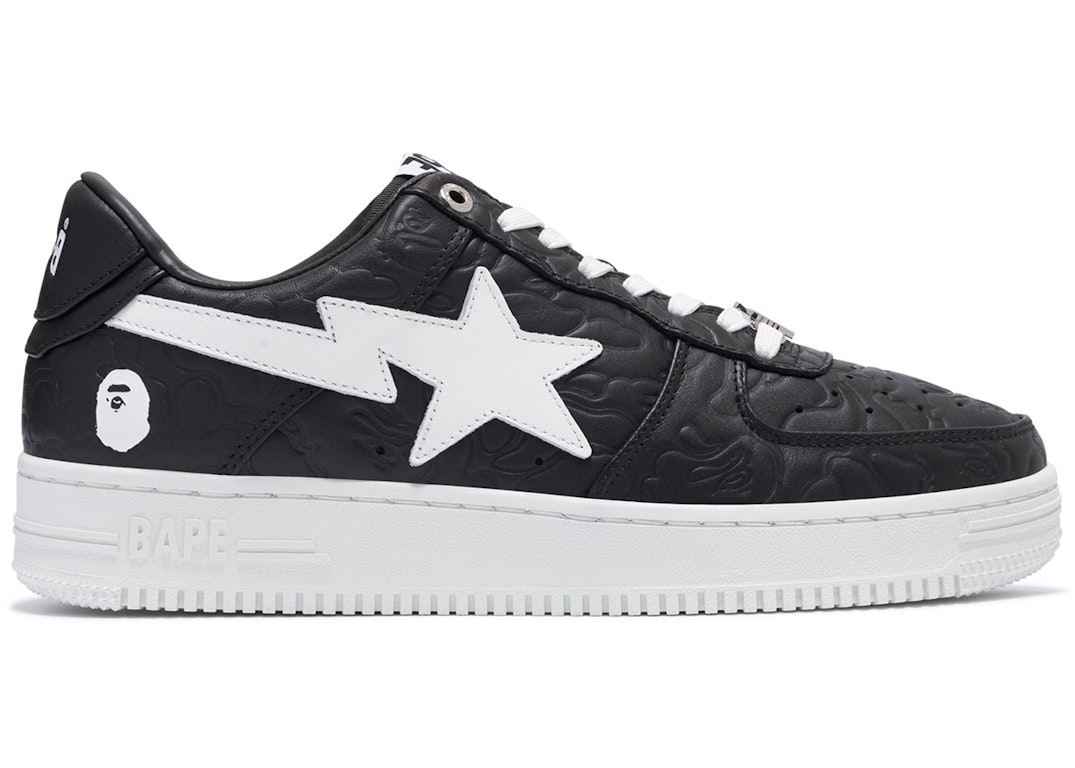 Pre-owned Bape A Bathing Ape  Sta Low #3 Line Camo Black In Black/white