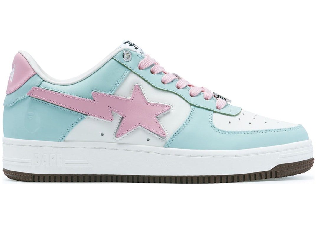 Pre-owned Bape A Bathing Ape  Sta Low #4 Green Blue Pink