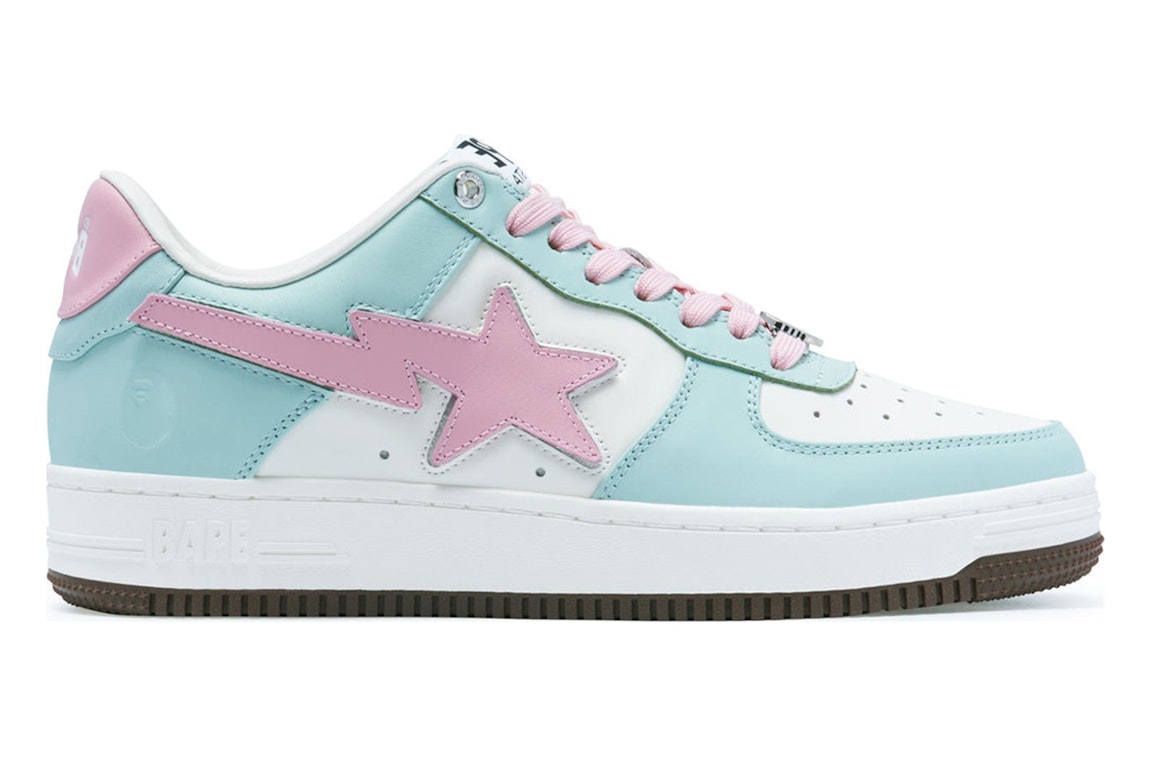 Pre-owned Bape A Bathing Ape  Sta Low #4 Green Blue Pink