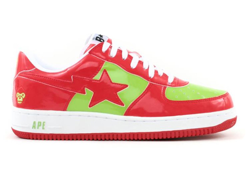 A Bathing Ape Bape Sta Low Baby Milo Red Green Men's - FS-001 362 - US