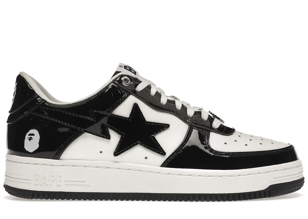 Pre-owned Bape A Bathing Ape  Sta Low Black In Black/white