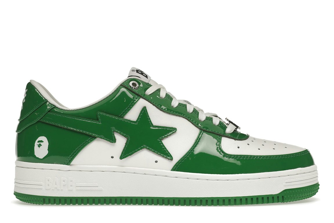 Pre-owned Bape A Bathing Ape  Sta Low Green In Green/white