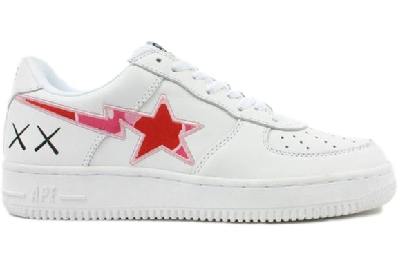 A Bathing Ape Bape Sta Low KAWS White Pink Camo
