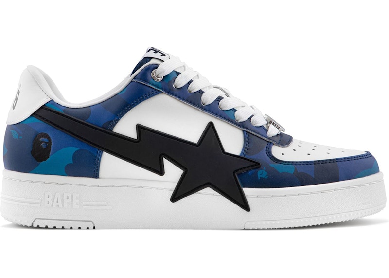 A Bathing Ape Bape Sta Low OS #1 Color Camo Blue White - 1L30-191-308-BLU-/-001FWL301308-BLU
