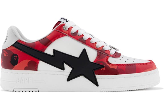 A Bathing Ape Bape Sta Low OS #1 Color Camo Red White