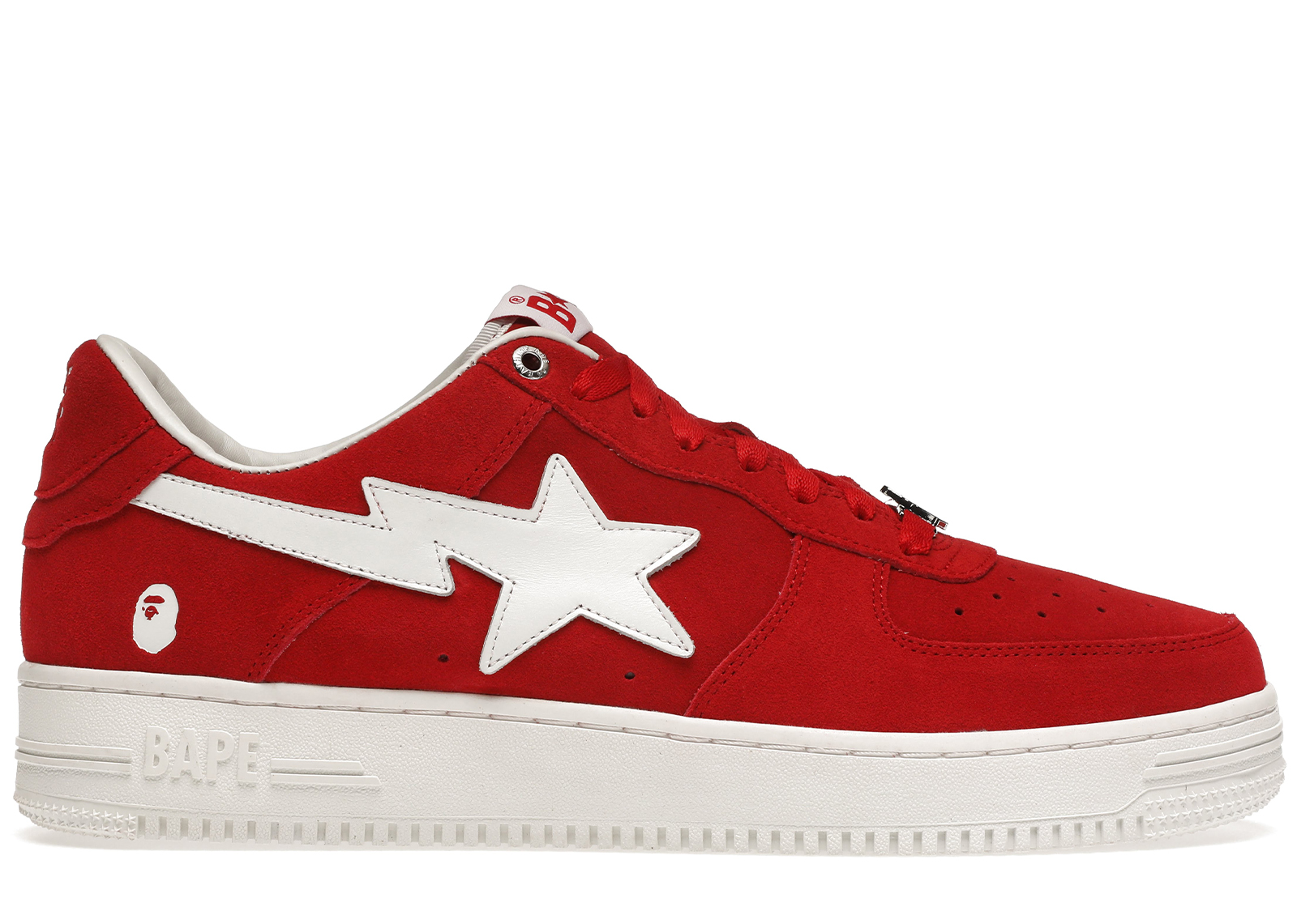 A Bathing Ape Bape Sta Low Red Suede Men's - 001FWH201047_RED - US