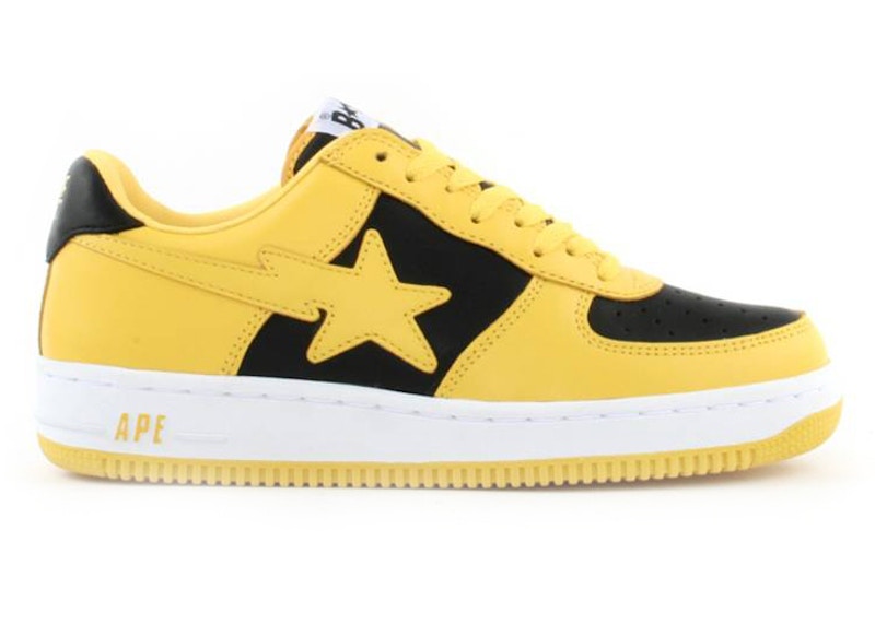 ape スニーカー Bapesta Yellow x Black