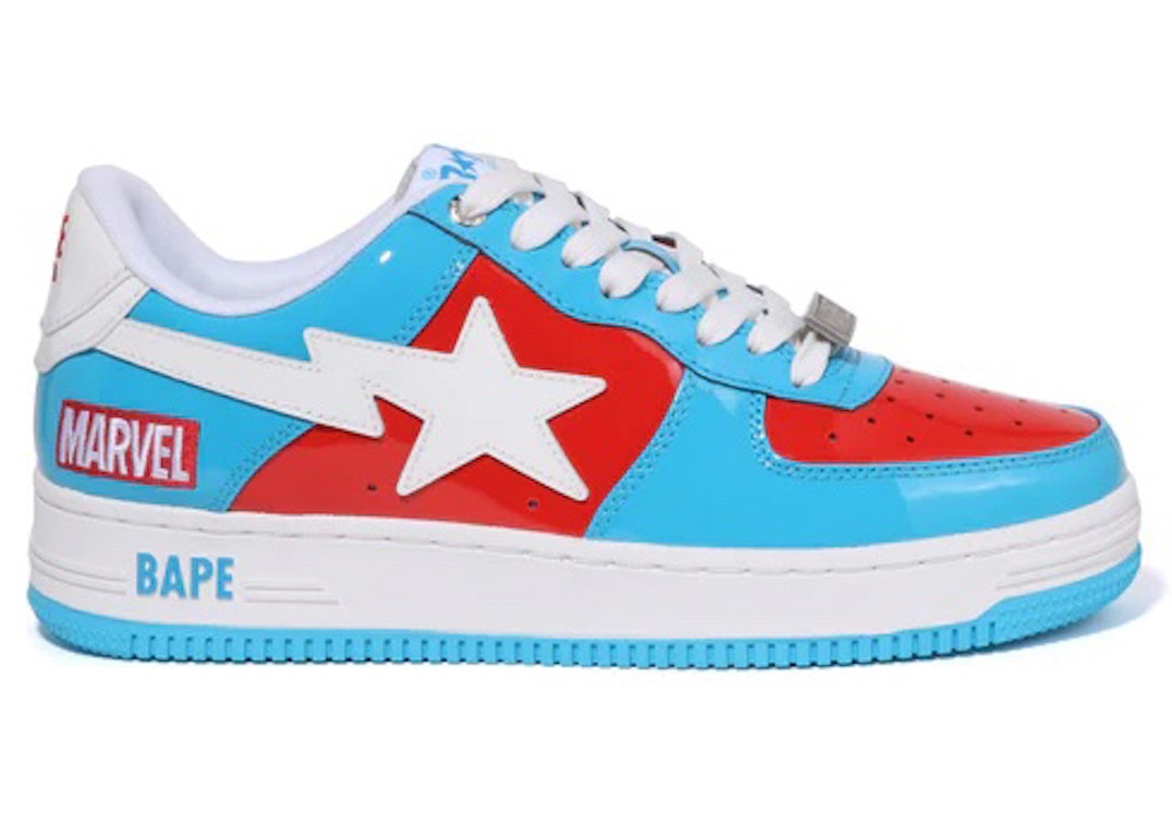 Pre-owned Bape A Bathing Ape  Sta Marvel Comics Captain America (2022) In Blue/red