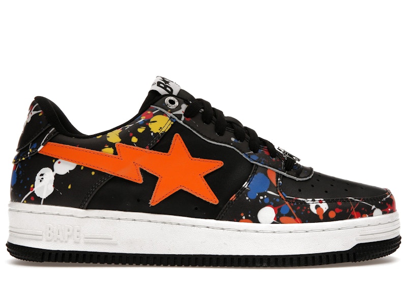 A Bathing Ape Bape Sta Paint Splatter Black