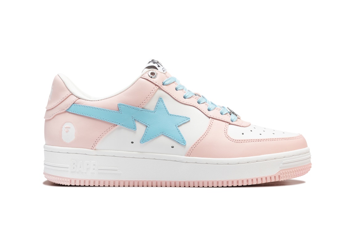 Pre-owned Bape A Bathing Ape  Sta Pastel Pink In Pink/blue