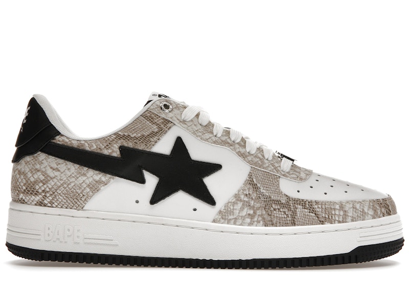 A Bathing Ape Bape Sta Snake Skin Beige