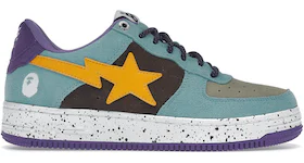 A Bathing Ape Bape Sta Teal Brown Yellow Suede