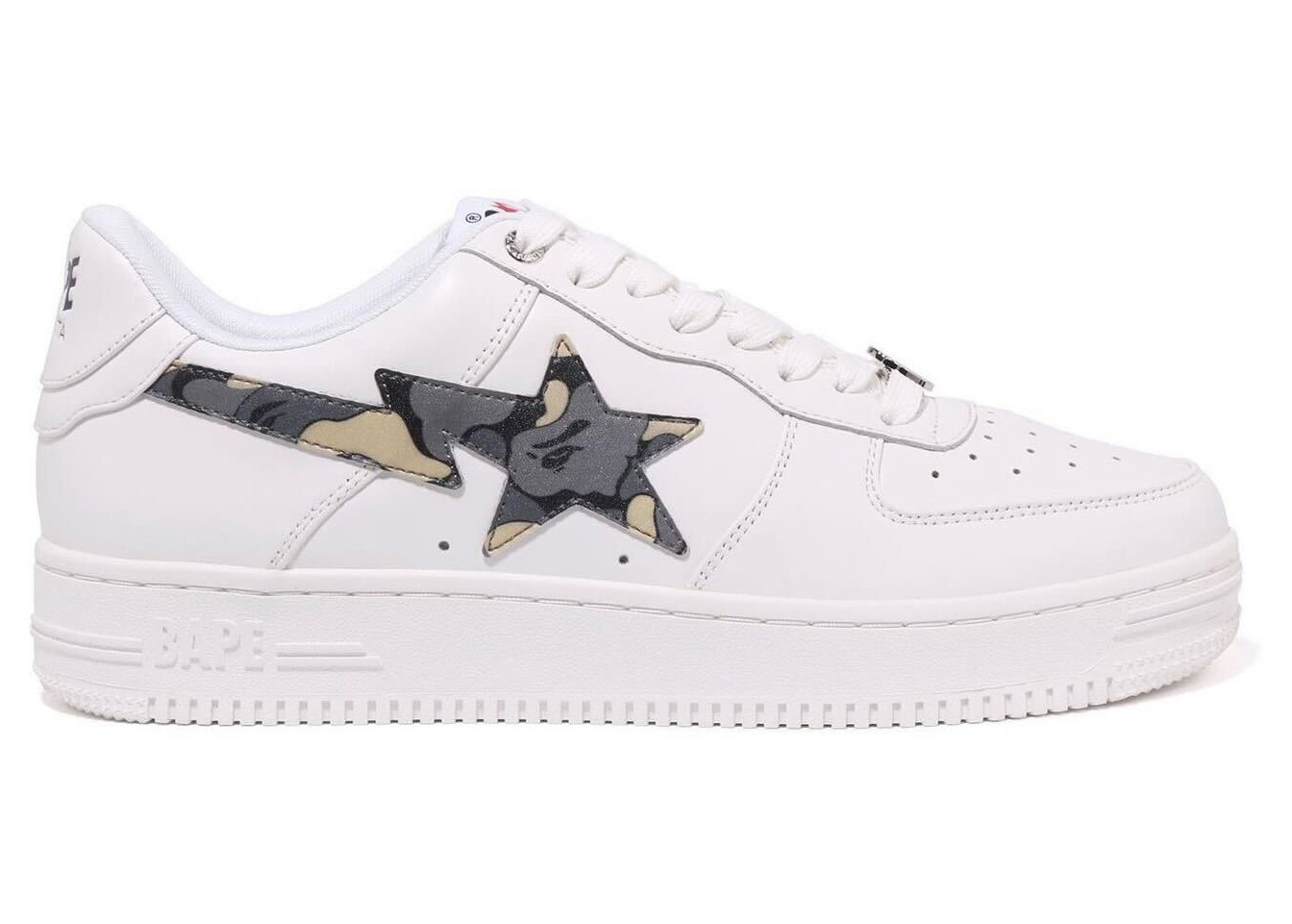 White on sale bape shoes