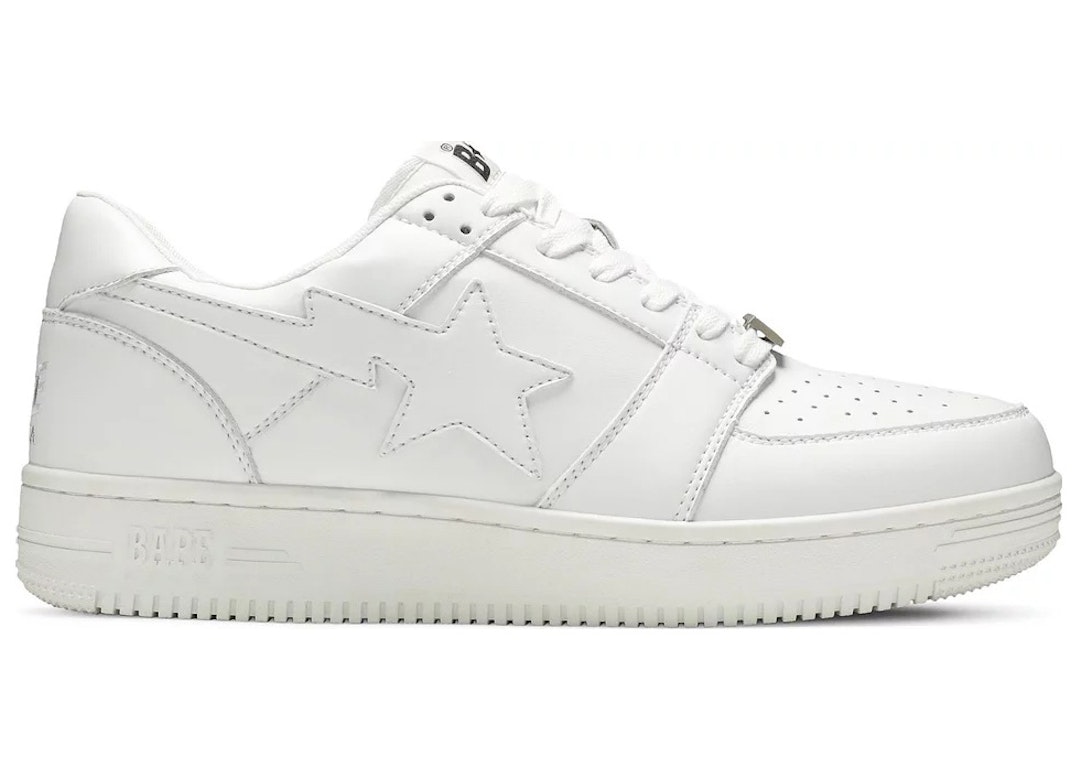 Pre-owned Bape A Bathing Ape  Sta Low M2 White In White/white