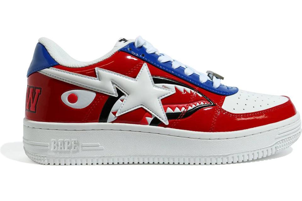 A Bathing Ape Bape Sta Low M2 20th Anniversary Patent Red