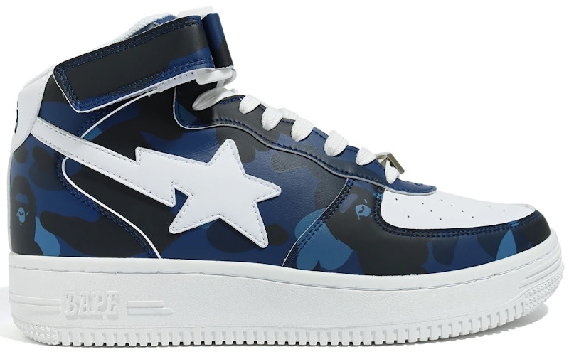 blue camo bape shoes