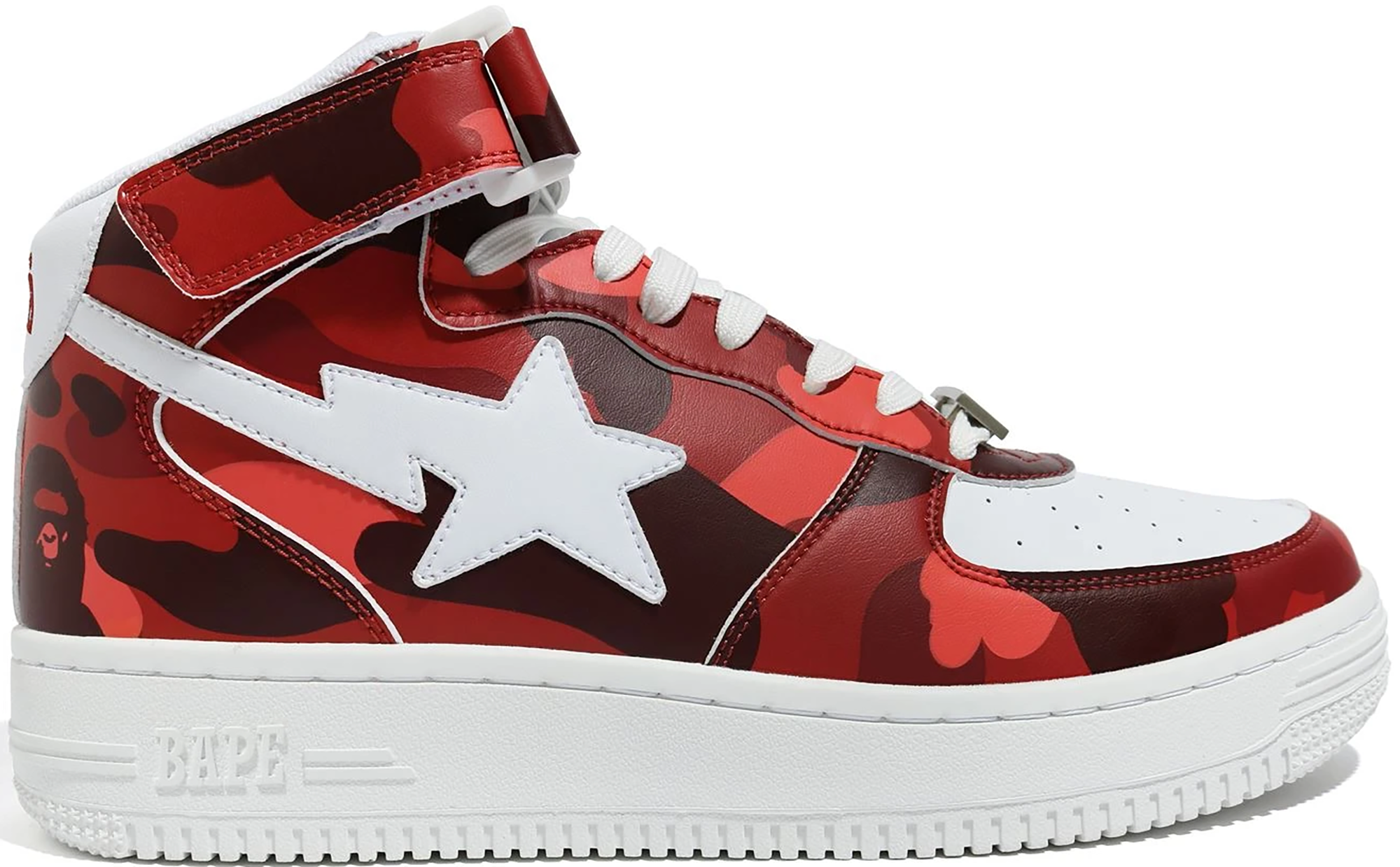 A Bathing Ape Bape Sta Mid Camo Red