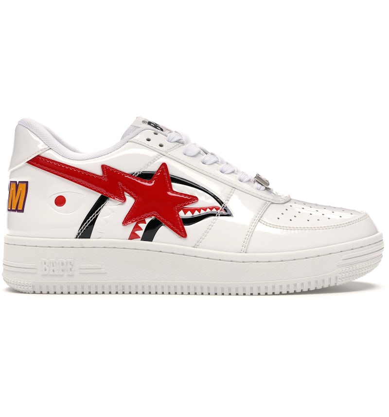 A Bathing Ape Bape Sta Low Shark White - 1H30-191-012-WHT - US